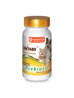 Пребиотический комплекс для собак и кошек Unitabs Prebiotic для нормализации пищеварения, 100 таб.