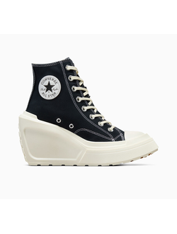 Кеды Converse Chuck 70 De Luxe Wedge Platform черные на каблуке A06478C
