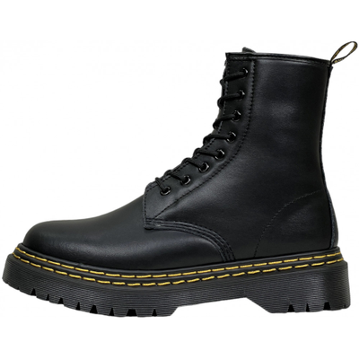 DR MARTENS 1460 BLACK SMOOTH DOUBLE STITCH С МЕХОМ