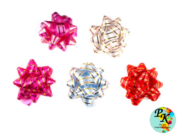 Бант-звезда "Золотые линии", 5 см, 1 ШТ