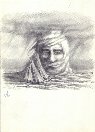 "Стихия" бумага карандаш Шилова Л.А. 1980-е годы