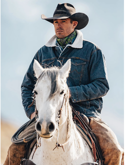 Куртка Wrangler® Western Sherpa Lined Denim Trucker Jacket