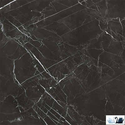 Керамогранит Zerde Tile Royal black 60х60 см глянцевый
