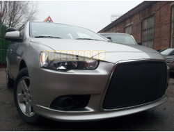 Защита радиатора Mitsubishi Lancer X 2011- black PREMIUM
