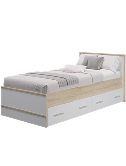 «Сакура» BTS кровать 0,9м LIGHT дуб сонома/белый (BTS)