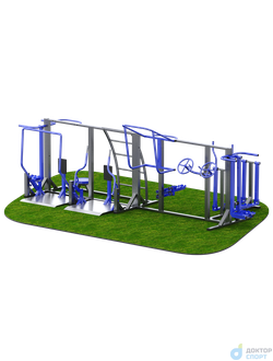 Уличный тренажерный комплекс на раме