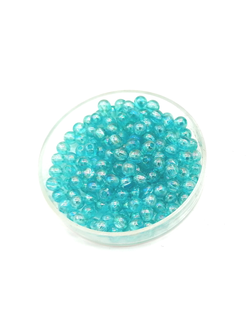 Бусины пластиковые фигурные, 4 мм голубой бензин