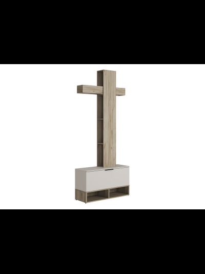 Бохо прихожая Дуб Крафт Серый/Кашемир