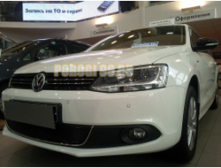 Защита радиатора Volkswagen Jetta VI 2010-2014 black PREMIUM