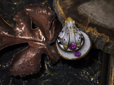 Кольцо с лягушкой "Двойняшка Кваквази", реплика Дневного Светлячка