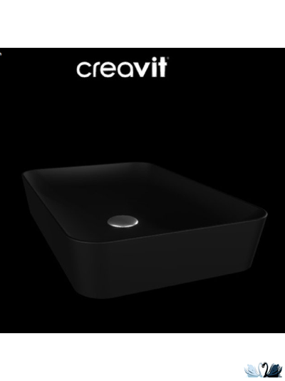 Раковина Creavit Ultra UL060-00SM00E-0000 Black Mat, накладная, черная, матовая, на столешницу