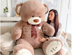 Огромный плюшевый медведь 180 см кофейный Михель