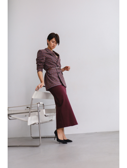 Жакет из шерсти в клетку