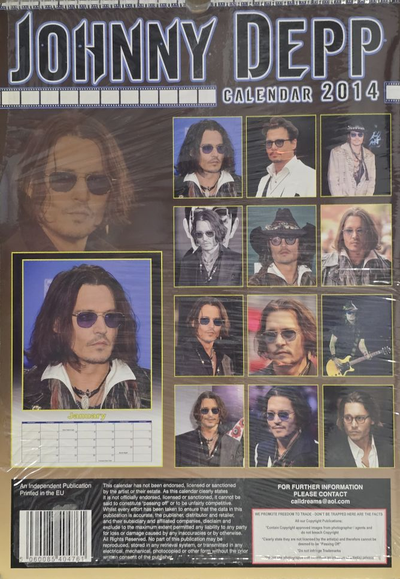 Johnny Depp Календарь 2014