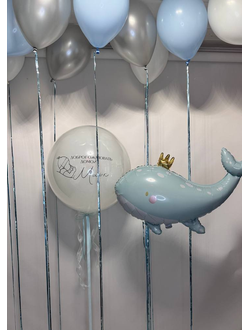 Набор шариков на выписку "кит"