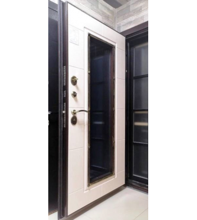 АГОРА. АНТИК МЕДНЫЙ/ ЛИСТВЕННИЦА СВЕТЛАЯ. ДВУХКАМЕРНЫЙ СТЕКЛОПАКЕТ. НАДЕЖНАЯ ВХОДНАЯ ДВЕРЬ