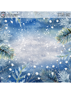 Фотофон на холсте «Снежные цветы»