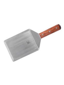 Лопатка 16*12 см с деревянной ручкой, нержавеющая сталь