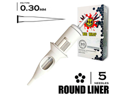 5RL/0,30 mm - Round Liner "BIG-WASP" (STANDARD WHITE)