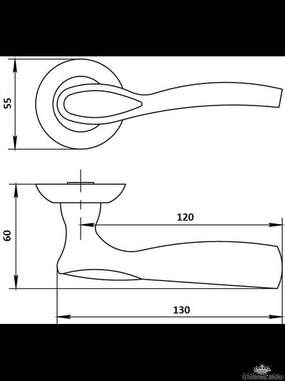 Ручка на раздельном основании FERRE R20.005 MACC (кофе)