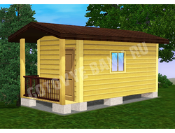 МОБИЛЬНАЯ БАНЯ 6х2,3 С ВЕРАНДОЙ