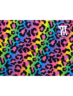 Бифлекс глянец принт Радужный леопард