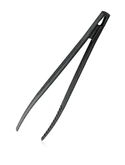 Щипцы (пинцет) 28 см. прямые пластик, чёрные