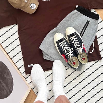 Как выглядят в живую Кеды Converse Comme des Garсons с сердечком 157248C