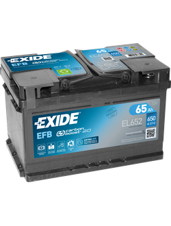 АККУМУЛЯТОР АВТОМОБИЛЬНЫЙ EXIDE EFB EL652 R+ 65Ah 650А (En)