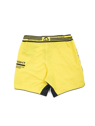 Шорты MANTO fight shorts Future Yellow желтые фото сзади
