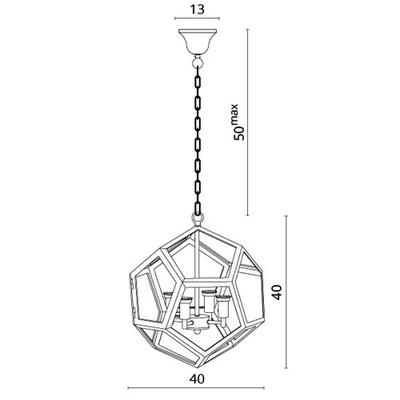 Люстра подвесная Divinare POLIEDRO 2020/02 SP-4
