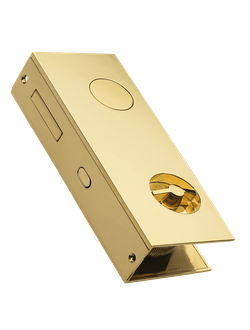 Комплект ручек SIMPLE-S для раздвижной двери + замок с WC-заверткой Цвет - Золото