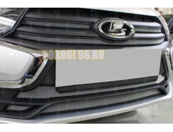 Защита радиатора Lada Granta 2018- (3 части) chrome верх