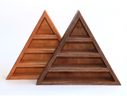 Полочка (Модель 4.1, цвет "Палисандр", 24,7*21,5*5,5 см, 460 г) для камней и минералов №8123