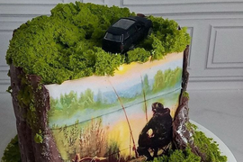 Торт "Лучшему рыбаку"