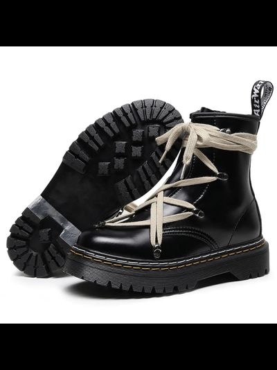 DR MARTENS RICK OWENS 1460 PENTAGRAM BOOTS DOUBLE STITCHING
