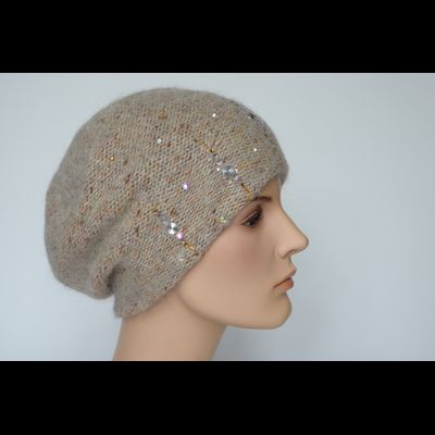 Берет Италия Vizio 1010 B бежевый с украшениями