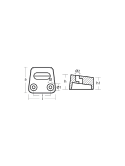 Цинковый анод Tecnoseal 00718 91x79x47мм трапециевидный для двигателей Volvo Penta SX-DPS