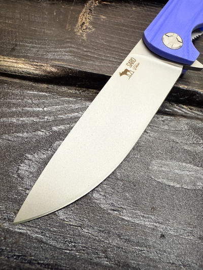 Складной нож ЧИЖ-DOUBLE сталь AUS10, рукоять G10 , цвет синий