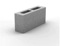 Блок стеновой бетонный  2 пустотный 390*120*188.  М100. F150