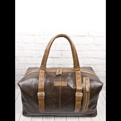 Кожаная дорожная сумка Campora Premium dark brown (арт. 
4019-52)