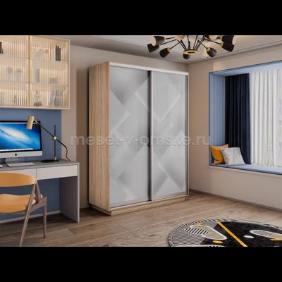 Шкаф-купе Дуо-Фото (Квадраты) 1200*450*2200