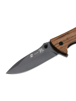 Нож складной Stinger,80мм,(черный),сталь/эбеновое дерево(коричн.),FK-632ZW