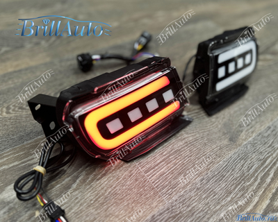 Противотуманки Toyota Land Cruiser Prado 150 LED черные (3 режима)