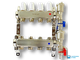 Коллекторный блок нерж в сборе с вентилями без кранов  6 выходов