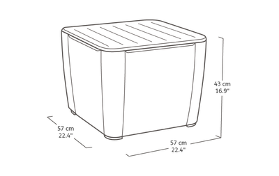 Стол-сундук Лузон Плюс графит