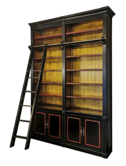 Библиотека модульная с лестницей с нижней тумбой.