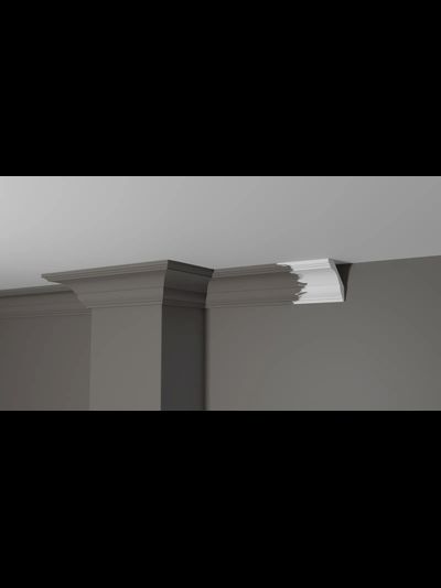 Потолочный плинтус DECOR-DIZAYN DD17, из дюрополимера, под покраску, ударопрочный, 2 метра.