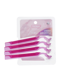 PROWAY Станки для бритья женские с тройным лезвием, силикон, пластик, 4шт, 8 наборов