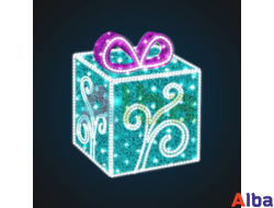 Световая композиция Новогодний подарок с узором 0,75 м